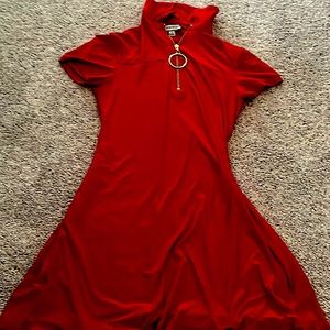 Sam & Jess Red Short Sleeve Collared Dress Size S